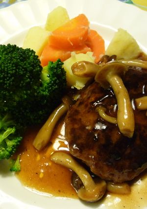 ハンバーグに♪簡単和風きのこソース☆-レシピのメイン写真