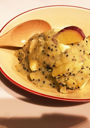 材料三つ　ホクホクさつまいもサラダ-レシピのメイン写真