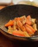 箸が止まらない！蓮根と人参の味噌蒸し煮
