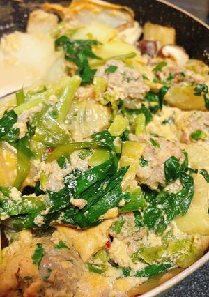 簡単！肉団子入り豆乳キムチ鍋！ご飯が進む-レシピのメイン写真