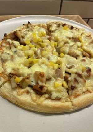 照り焼きチキンときのこの和風ピザ-レシピのメイン写真