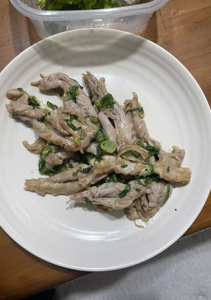 とりせせりのねぎ塩炒め-レシピのメイン写真