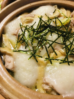 鍋の素活用●白菜と鶏肉2枚の力うどん鍋-レシピのメイン写真