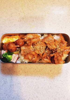 高校生弁当覚え書き274豚肉丼-レシピのメイン写真