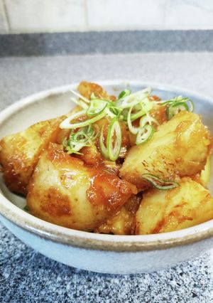 新じゃがの大蒜甘味噌葱炒め-レシピのメイン写真
