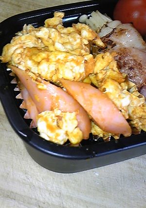 ♪魚肉ソーセージと卵のピザ味炒め♪-レシピのメイン写真