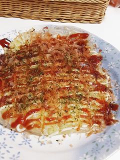 簡単材料4つで!ライスペーパーでお好み焼-レシピのメイン写真