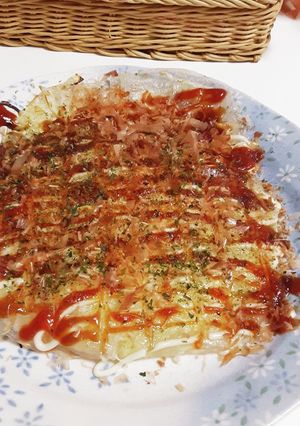 簡単材料4つで!ライスペーパーでお好み焼-レシピのメイン写真