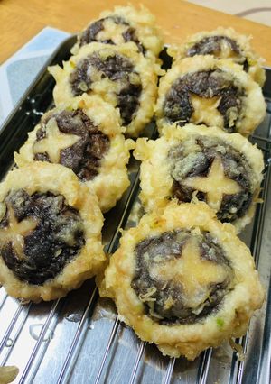 ✴︎椎茸の肉詰め天ぷら✴︎ お弁当用に♪-レシピのメイン写真