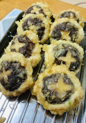 ✴︎椎茸の肉詰め天ぷら✴︎ お弁当用に♪-レシピのメイン写真