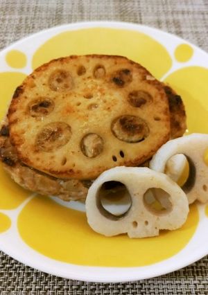 おとん(豚)れんこんバーグ-レシピのメイン写真