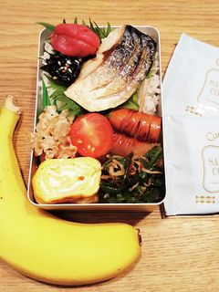 高1!男子弁当!焼き鯖ハナビラタケ125-レシピのメイン写真