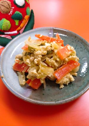野菜と豆腐のカレーチャンプルー　-レシピのメイン写真