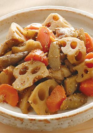 ごまたっぷり根菜の煮物-レシピのメイン写真