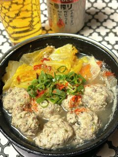 白菜漬けとイワシのつみれ鍋-レシピのメイン写真
