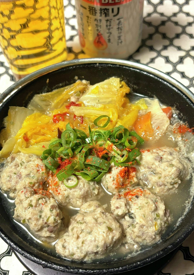 白菜漬けとイワシのつみれ鍋-レシピのメイン写真
