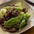 材料2つ*春キャベツと牛肉のすき焼き風*