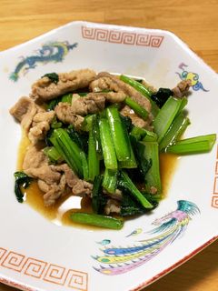 豚肉と小松菜のオイスターソース炒め-レシピのメイン写真