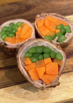 レンジ活用！肉巻き野菜-レシピのメイン写真