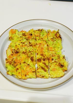 幼稚園お弁当⭐︎卵焼き器で野菜お好み焼き-レシピのメイン写真
