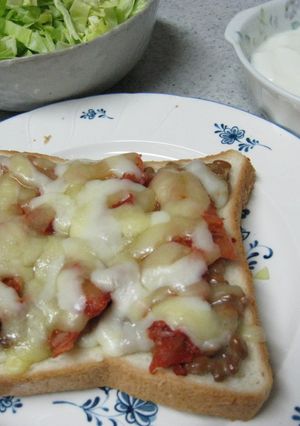 簡単☆のせるだけ☆納豆キムチーズトースト-レシピのメイン写真
