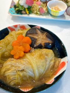 お出汁で食べる♪和風ロールキャベツ-レシピのメイン写真