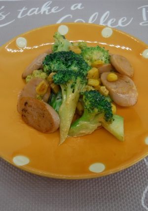 ブロッコリーのケチャップ炒め(副菜)-レシピのメイン写真