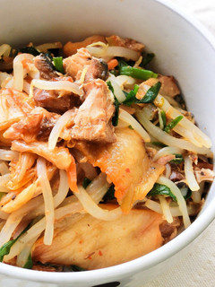 【主食・主菜・副菜】さば味噌キムチ丼-レシピのメイン写真
