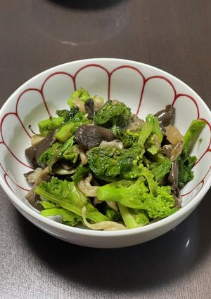 菜花と平茸の焼き浸し♪-レシピのメイン写真