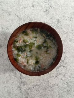 ツナと韓国海苔の中華粥-レシピのメイン写真