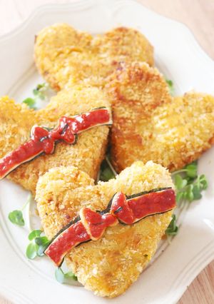 バレンタインに♡ハートのかぼちゃコロッケ-レシピのメイン写真