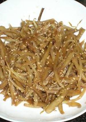 麺つゆで簡単！きんぴら風味ごぼう＆もやし-レシピのメイン写真