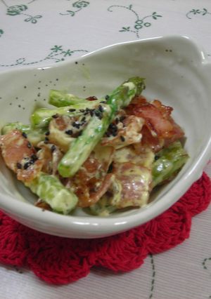 アスパラとベーコンのマヨネーズあえ-レシピのメイン写真