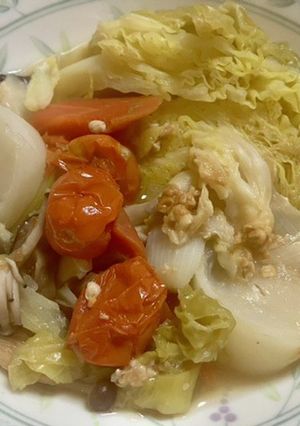 サボイキャベツの煮込み麦味噌味＊菜食＊-レシピのメイン写真