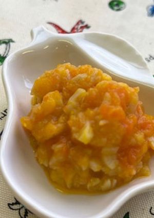 【離乳食】7か月から白身魚のかぼちゃ和え-レシピのメイン写真
