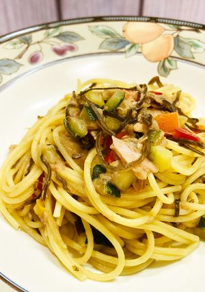 ツナと塩こんぶで簡単★かるしお和風パスタ-レシピのメイン写真