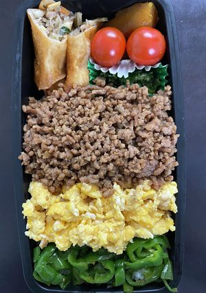 頑張るパパへ70三色弁当-レシピのメイン写真