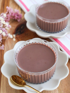 チョコなしでも濃厚♡ぷるぷるココアプリン-レシピのメイン写真