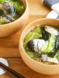 だし要らず♩いわし缶とキャベツのみそ汁-レシピのメイン写真