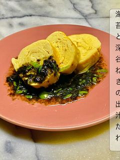 長芋とろろだし巻き玉子 海苔深谷ねぎたれ-レシピのメイン写真