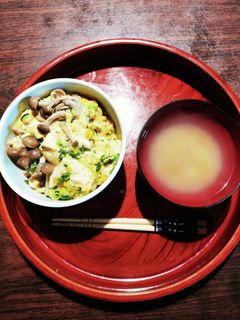 きのことお豆腐の甘辛卵とじ丼-レシピのメイン写真