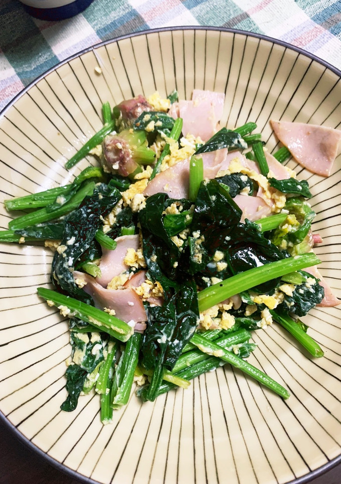 ほうれん草と卵の炒め物-レシピのメイン写真