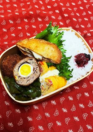 2024.2.10.スコッチエッグ弁当-レシピのメイン写真
