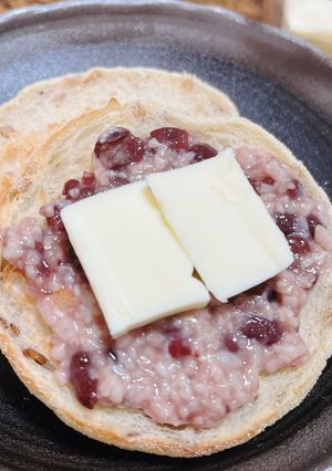 発酵あんこで！オープンあんバターサンド-レシピのメイン写真