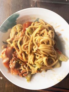 お一人様☆市販の焼きそばさっぱりパスタ風-レシピのメイン写真