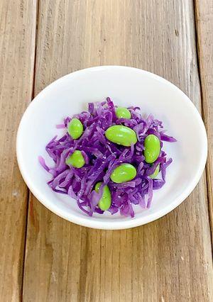 紫キャベツと枝豆のナムル☆レンチン-レシピのメイン写真