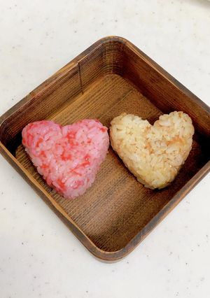 ハートおにぎりの作り方-レシピのメイン写真