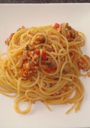 ★鶏ミンチで作る簡単ミートスパゲッティ★-レシピのメイン写真