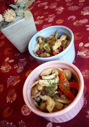 きのことお豆のヘルシーサラダ♫♬-レシピのメイン写真