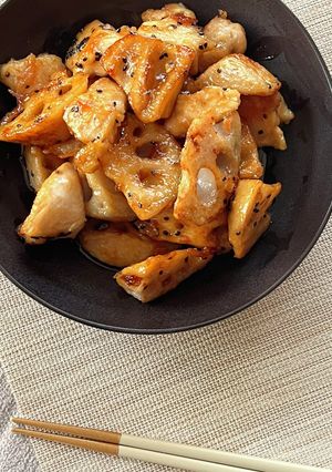 やみつきになる 鶏むねとレンコン甘酢-レシピのメイン写真
